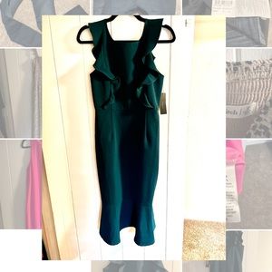 LULUS ruffle midi dress